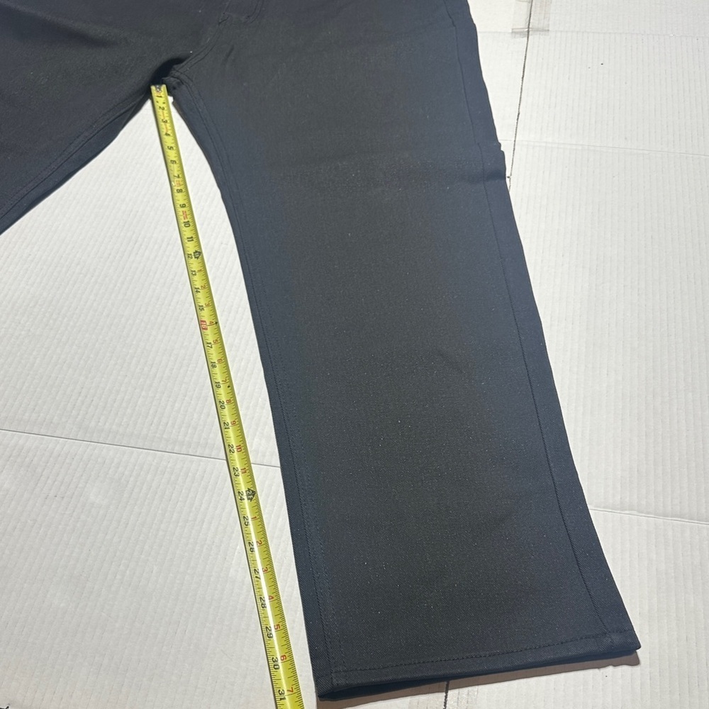 NWT Denim Studio dressy slim fit black pants with a slight shimmer 46/32 pockets - Picture 2 of 12